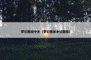 梦幻西游中乡（梦幻西游乡试题库）