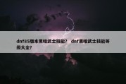 dnf85版本黑暗武士技能？ dnf黑暗武士技能等级大全？