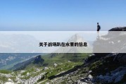 关于战场趴在水里的信息