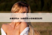 水果软件20（水果软件20没有语言选项）