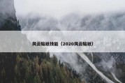 风云贴纸技能（2020风云贴纸）