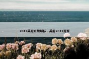 2017英冠升级球队，英超2017冠军