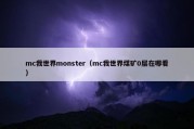 mc我世界monster（mc我世界煤矿0层在哪看）