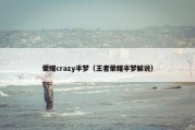 荣耀crazy半梦（王者荣耀半梦解说）