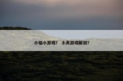 小福小游戏？ 小夫游戏解说？