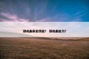 镇魂曲商业技能？ 镇魂曲能力？