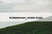 梦幻西游做灵石技巧，梦幻西游 灵石技巧