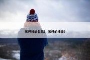 五行技能名称？ 五行的技能？
