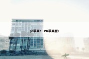 pr苹果？ PR苹果版？