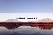 dnf妹子吧，dnf妹子名字