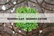 倒水游戏叫什么名字，倒水游戏叫什么名字来着
