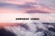 战场哪种画风好（战场画面）