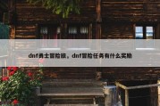 dnf勇士冒险旅，dnf冒险任务有什么奖励