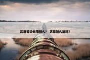 武器等级无限耐久？ 武器耐久消耗？
