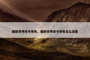 魔兽世界命令视角，魔兽世界命令视角怎么设置