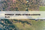 阴阳师解压不（阴阳师pc端下载后是zip压缩文件后怎么办）