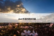 duel手游的简单介绍