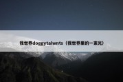 我世界doggytalwnts（我世界里的一束光）