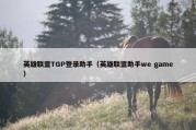 英雄联盟TGP登录助手（英雄联盟助手we game）