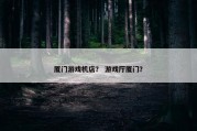 厦门游戏机店？ 游戏厅厦门？