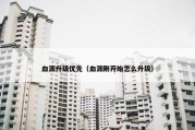 血源升级优先（血源刚开始怎么升级）