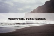 梦幻西游70弓染色，梦幻西游2020武器染色