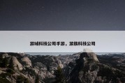 游域科技公司手游，游族科技公司