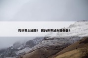 我世界主城服？ 我的世界城市服务器？