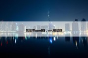 我世界mod群，mc模组群