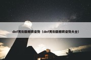 dnf男街霸搬砖姿势（dnf男街霸搬砖姿势大全）