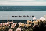 dnftp技能点（地下城tp技能）