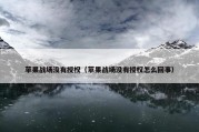 苹果战场没有授权（苹果战场没有授权怎么回事）