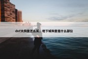 dnf大狗套怎么买，地下城狗套是什么部位