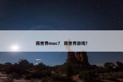 我世界muc？ 我世界游戏？