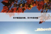 天子爆装备攻略，天子升级攻略