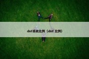 dnf系统比例（dnf 比例）