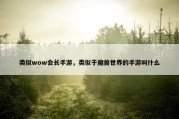 类似wow会长手游，类似于魔兽世界的手游叫什么