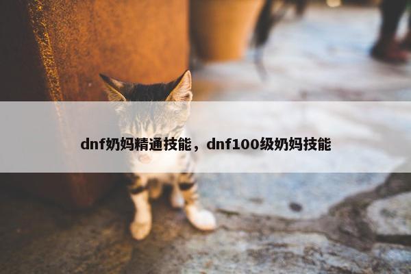 dnf奶妈精通技能，dnf100级奶妈技能