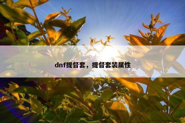 dnf提督套，提督套装属性