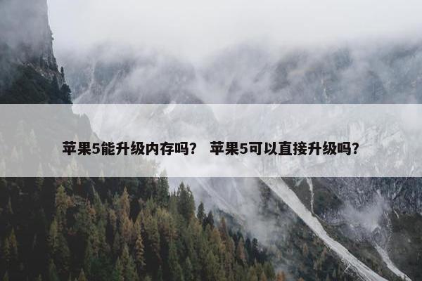 苹果5能升级内存吗？ 苹果5可以直接升级吗？