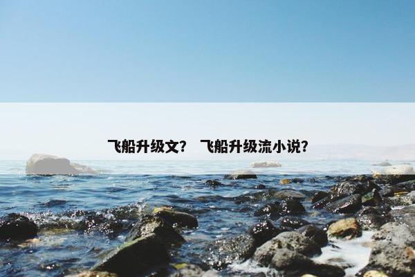 飞船升级文？ 飞船升级流小说？