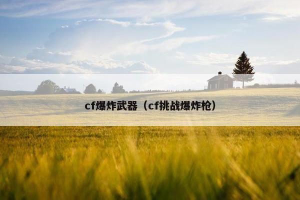 cf爆炸武器（cf挑战爆炸枪）