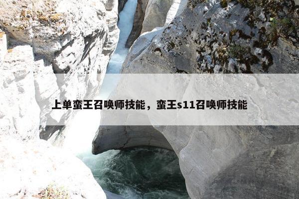 上单蛮王召唤师技能，蛮王s11召唤师技能