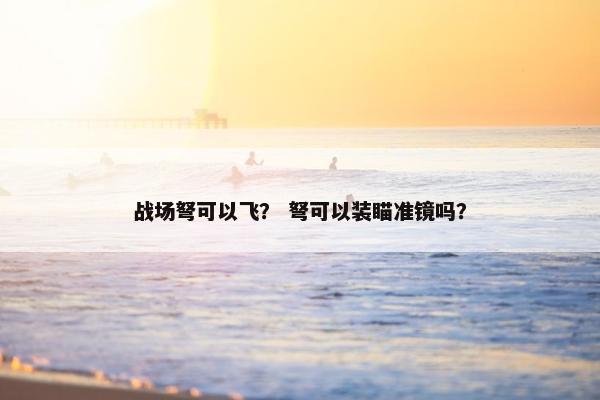 战场弩可以飞？ 弩可以装瞄准镜吗？