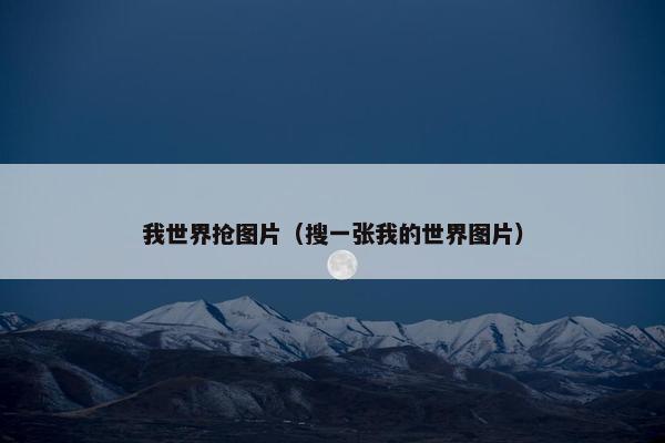 我世界抢图片（搜一张我的世界图片）