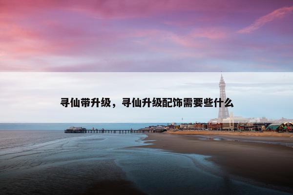 寻仙带升级，寻仙升级配饰需要些什么