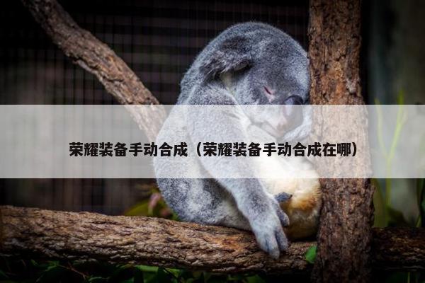 荣耀装备手动合成（荣耀装备手动合成在哪）