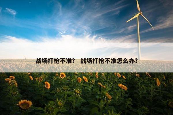 战场打枪不准？ 战场打枪不准怎么办？