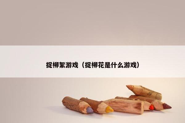 捉柳絮游戏（捉柳花是什么游戏）