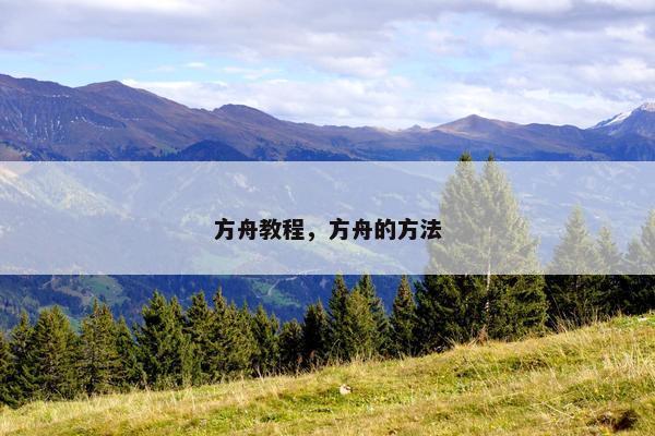 方舟教程，方舟的方法